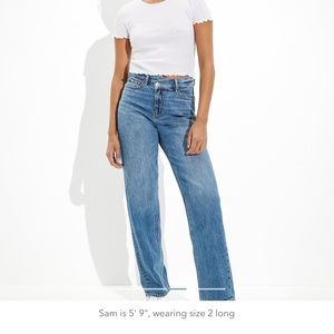 AE crossover baggy mom jean